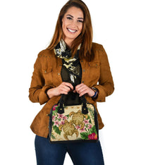 hawaiiShoulder Handbag - Turtle Strong Pattern Hibiscus Plumeria AH - Polynesian Pride