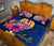 Tahiti Polynesian Quilt Bed Set - Floral With Seal Blue - Polynesian Pride