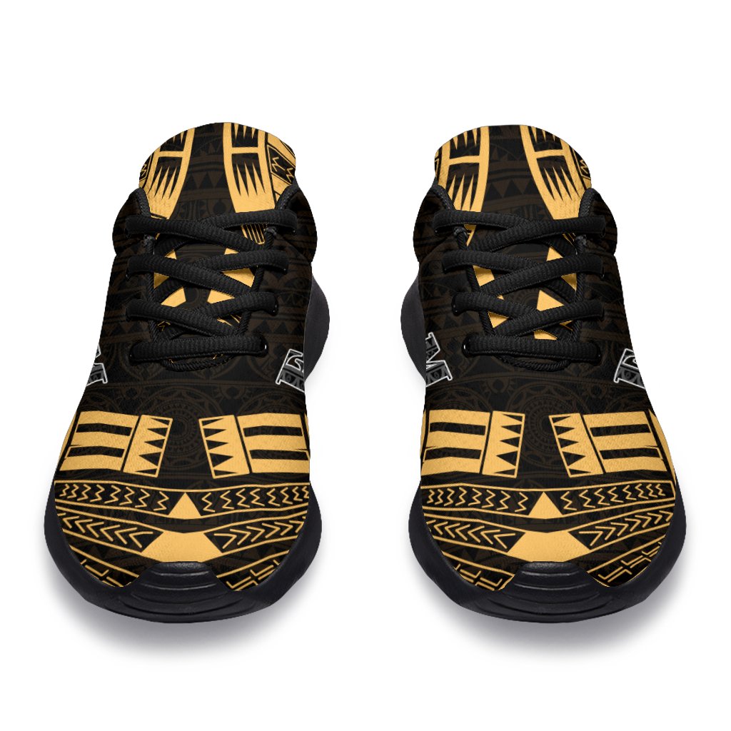 Federated States Of Micronesia Sport Sneakers - Polynesian Tattoo Gold - Polynesian Pride