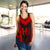 Hawaiian Kanaka Polynesian Women's Racerback Tank Active Red - Polynesian Pride