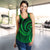 New Zealand Maori Mangopare Women Racerback Tank Polynesian - Green - Polynesian Pride