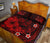 Polynesian Hawaii Quilt Bed Set - Humpback Whale with Hibiscus (Red) - Polynesian Pride