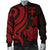 Fiji Polynesian Men Bomber Jacket - Red Tentacle Turtle - Polynesian Pride