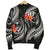 Guam Polynesian Men Bomber Jacket - Black Plumeria Black - Polynesian Pride