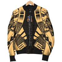 Norfolk Island Men Bomber Jackets - Polynesian Tattoo Gold - Polynesian Pride