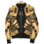 Norfolk Island Men Bomber Jackets - Polynesian Tattoo Gold - Polynesian Pride