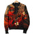 Guam Polynesian Men's Bomber Jacket - Plumeria Flowers And Waves - Polynesian Pride