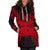 Fiji Polynesian Hoodie Dress Map Red - Polynesian Pride