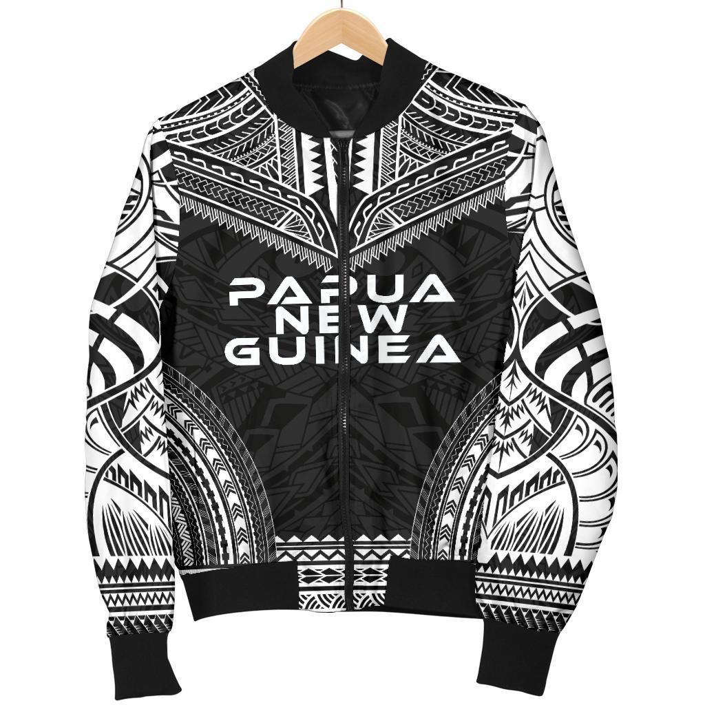 Papua New Guinea Polynesian Chief Men's Bomber Jacket - Black Version - Polynesian Pride