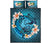 Nauru Polynesian Quilt Bed Set - Blue Plumeria Animal Tattoo - Polynesian Pride