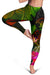 Niue Polynesian Women's Legging - Hibiscus and Banana Leaves - Polynesian Pride