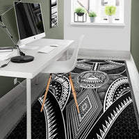 Polynesian Rugs - American Samoa Coat Of Arm With Poly Patterns - Polynesian Pride