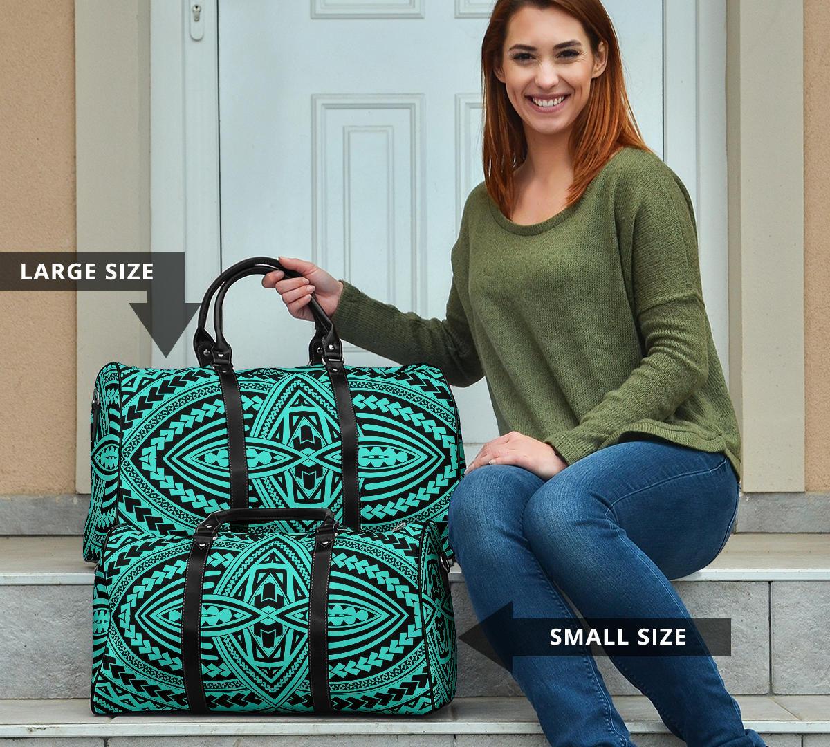 Polynesian Seamless Turquoise Hawaii Travel Bag - Polynesian Pride