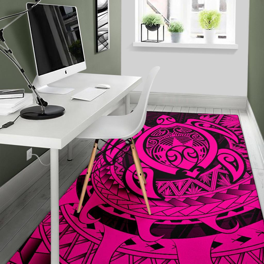 Hawaii Polynesian Turtle Rug - Pink - Polynesian Pride