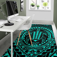 Hawaiian Kakau Honu Arc Polynesian Area Rug AH - Polynesian Pride