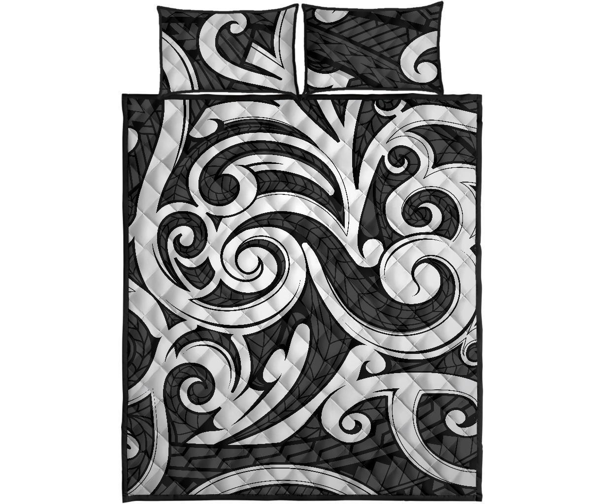 Hawaii Quilt Bed Set Polynesia Maori Ethnic Ornament AH - Polynesian Pride