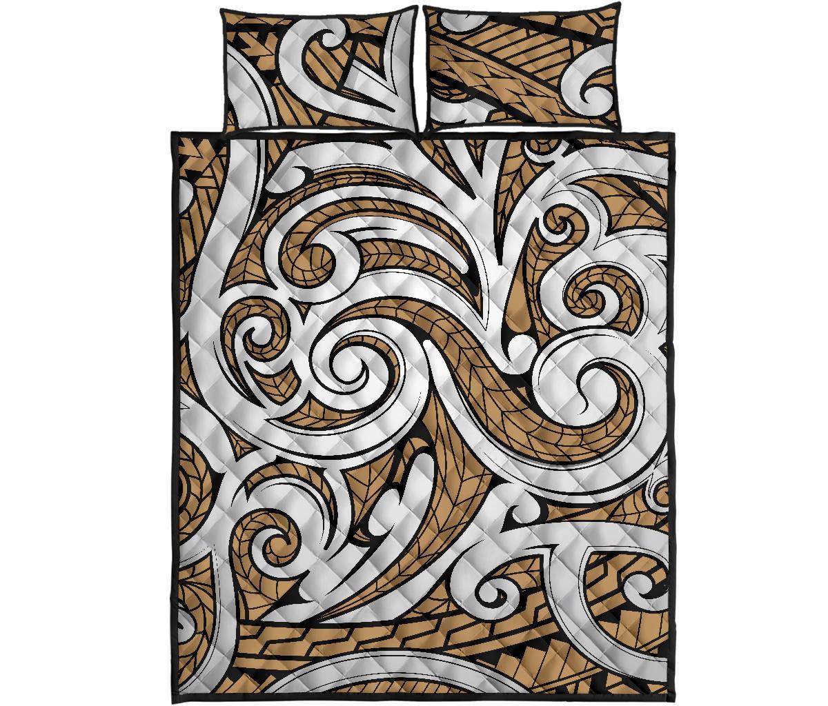 Hawaii Quilt Bed Set Polynesia Maori Ethnic Ornament AH - Polynesian Pride