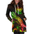 Federated States of Micronesia Polynesian Hoodie Dress - Turtle With Blooming Hibiscus Reggae - Polynesian Pride