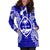 Guam Polynesian Hoodie Dress Map Blue - Polynesian Pride