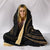 Hawaii Coat Of Arms Hooded Blanket - Gold - Frida Style - Polynesian Pride