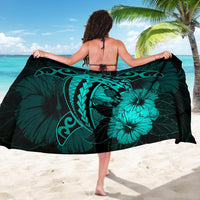 Hawaii Hibiscus Sarong - Harold Turtle - Turquoise - Polynesian Pride