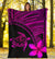 Hawaii Premium Blanket - Hawaii Turtle Plumeria Pink - Polynesian Pride