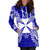 Wallis And Futuna Polynesian Hoodie Dress Map Blue - Polynesian Pride