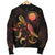 CNMI Polynesian Men's Bomber Jacket - Turtle With Blooming Hibiscus Gold - Polynesian Pride