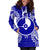 Yap Polynesian Hoodie Dress Map Blue - Polynesian Pride