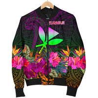 Polynesian Hawaii Kanaka Maoli Men's Bomber Jacket - Summer Hibiscus - Polynesian Pride