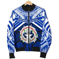Northern Mariana Islands Rugby Women Bomber Jacket Spirit - CNMI - Polynesian Pride