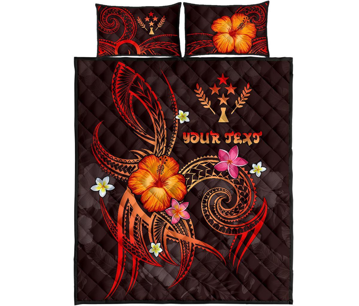 Kosrae Polynesian Personalised Quilt Bed Set - Legend of Kosrae (Red) - Polynesian Pride