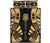 Tuvalu Quilt Bed Set - Tuvalu Coat Of Arms Yellow Tattoo Style Art - Polynesian Pride