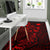 Nauru Area Rugs Turtle Hibiscus Red - Polynesian Pride