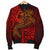 Guam Polynesian Men's Bomber Jacket - Red Shark Polynesian Tattoo - Polynesian Pride