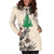 Norfolk Island Hoodie Dress - Norfolk Island Flag & Beige Hibiscus - Polynesian Pride