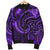 New Zealand Maori Mangopare Women Bomber Jacket Polynesian - Purple - Polynesian Pride