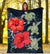 Hawaii Deep Blue Hibiscus Turtle Premium Blanket - AH - Mike Style - Polynesian Pride