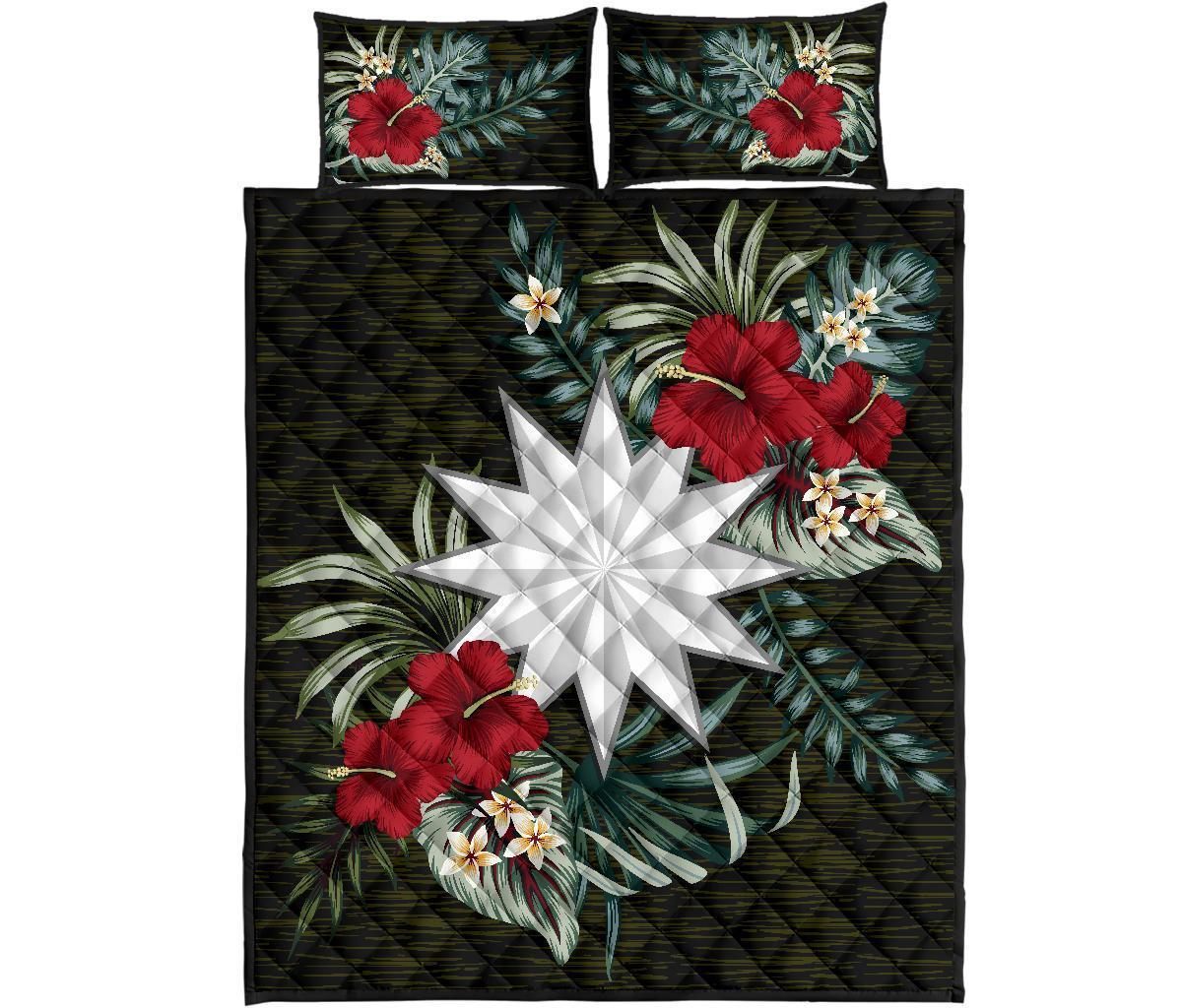 Nauru Polynesian Quilt Bed Set - Special Hibiscus - Polynesian Pride