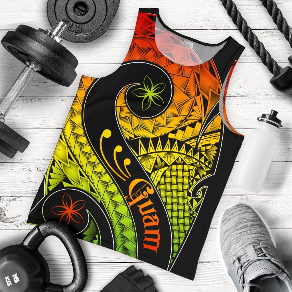 Guam Men's Tank Top - Guam Polynesian Decorative Patterns Black - Polynesian Pride