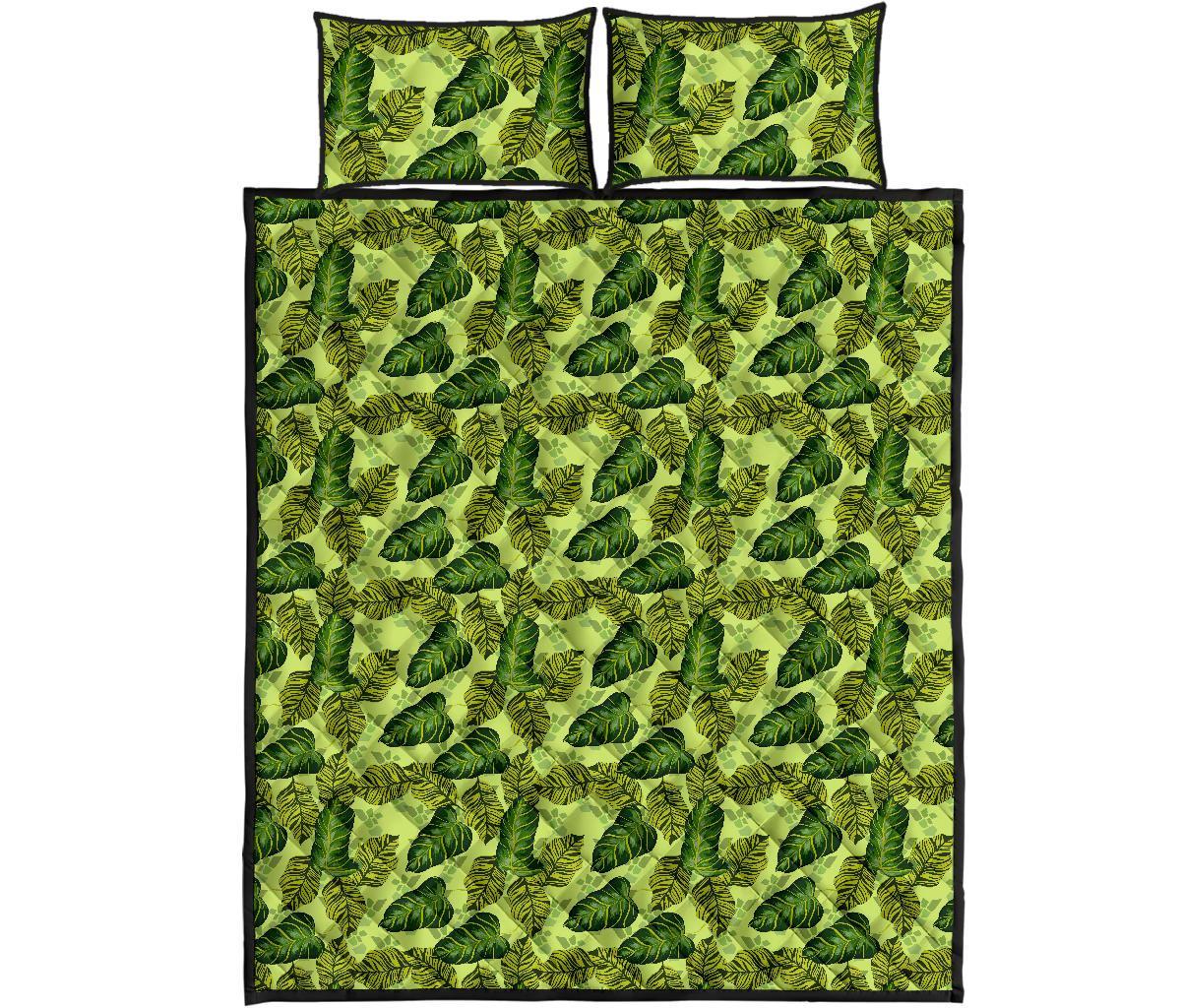 Tropical Green Quilt Bed Set Art - Polynesian Pride