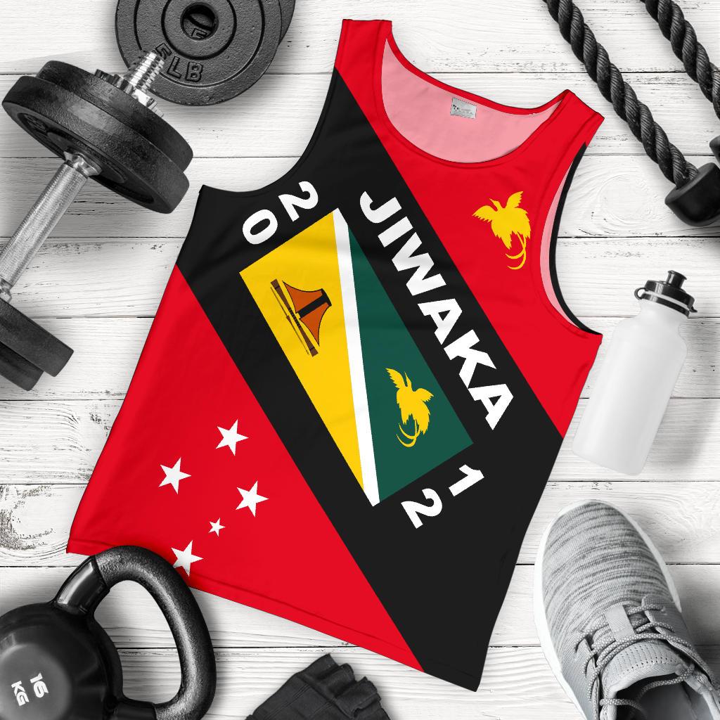 Papua New Guinea Men's Tank Top - Jiwaka Province Red - Polynesian Pride