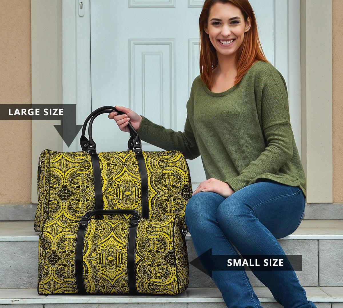 Polynesian Symmetry Yellow Hawaii Travel Bag - Polynesian Pride