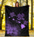 Hawaii Hibiscus Map Polynesian Ancient Purple Premium Blanket - Polynesian Pride