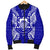 Tuvalu Polynesian Men's Bomber Jacket Map Blue - Polynesian Pride