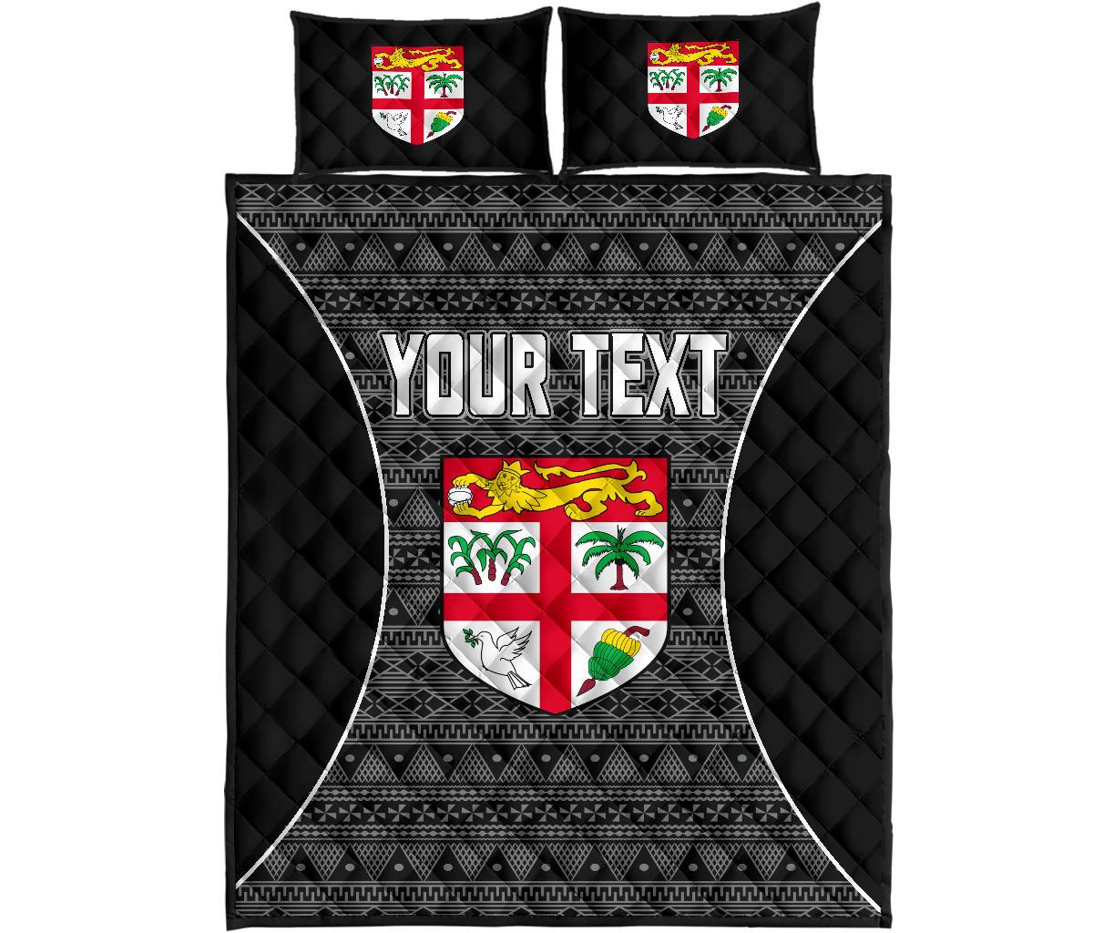 Fiji Custom Personalised Quilt Bed Sets - Tapa Pattern Sport Style - Polynesian Pride