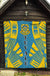 Tuvalu Premium Quilt - Tuvalu Coat Of Arms Polynesian Yellow Tattoo - Polynesian Pride