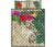 Marquesas Islands Polynesian Quilt Bed Set - Hibiscus Turtle Tattoo Beige - Polynesian Pride