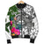 American Samoa Custom Personalised Men's Bomber Jacket White - Turtle Plumeria Banana Leaf - Polynesian Pride