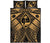 Guam Polynesian Quilt Bed Set - Guam Gold Seal with Polynesian Tattoo - Polynesian Pride